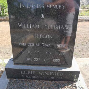 HUDSON William Hougham 1900-1978 & Elsie Winifred 1905-1989