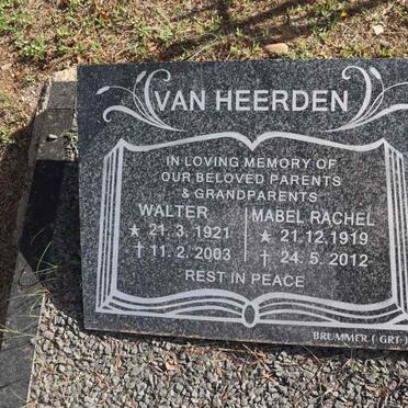 HEERDEN Walter, van 1921-2003 & Mabel Rachel 1919-2012