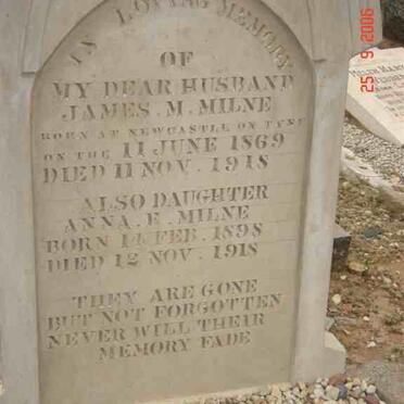 MILNE James M. 1869-1915 :: MILNE Anna E. 1895-1915