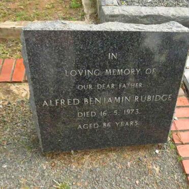 RUBIDGE Alfred Benjamin -1973