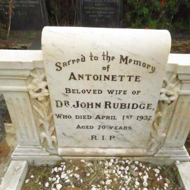 RUBIDGE Antoinette -1937