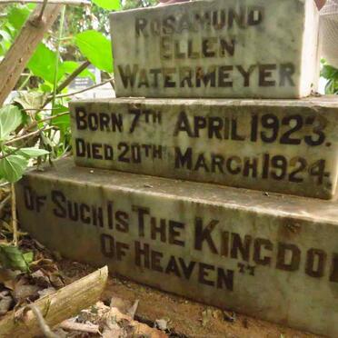 WATERMEYER Rosamund Ellen 1923-1924
