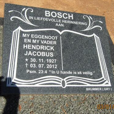 BOSCH Hendrick Jacobus 1927-2012