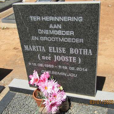BOTHA Marita Elise nee JOOSTE 1953-2014