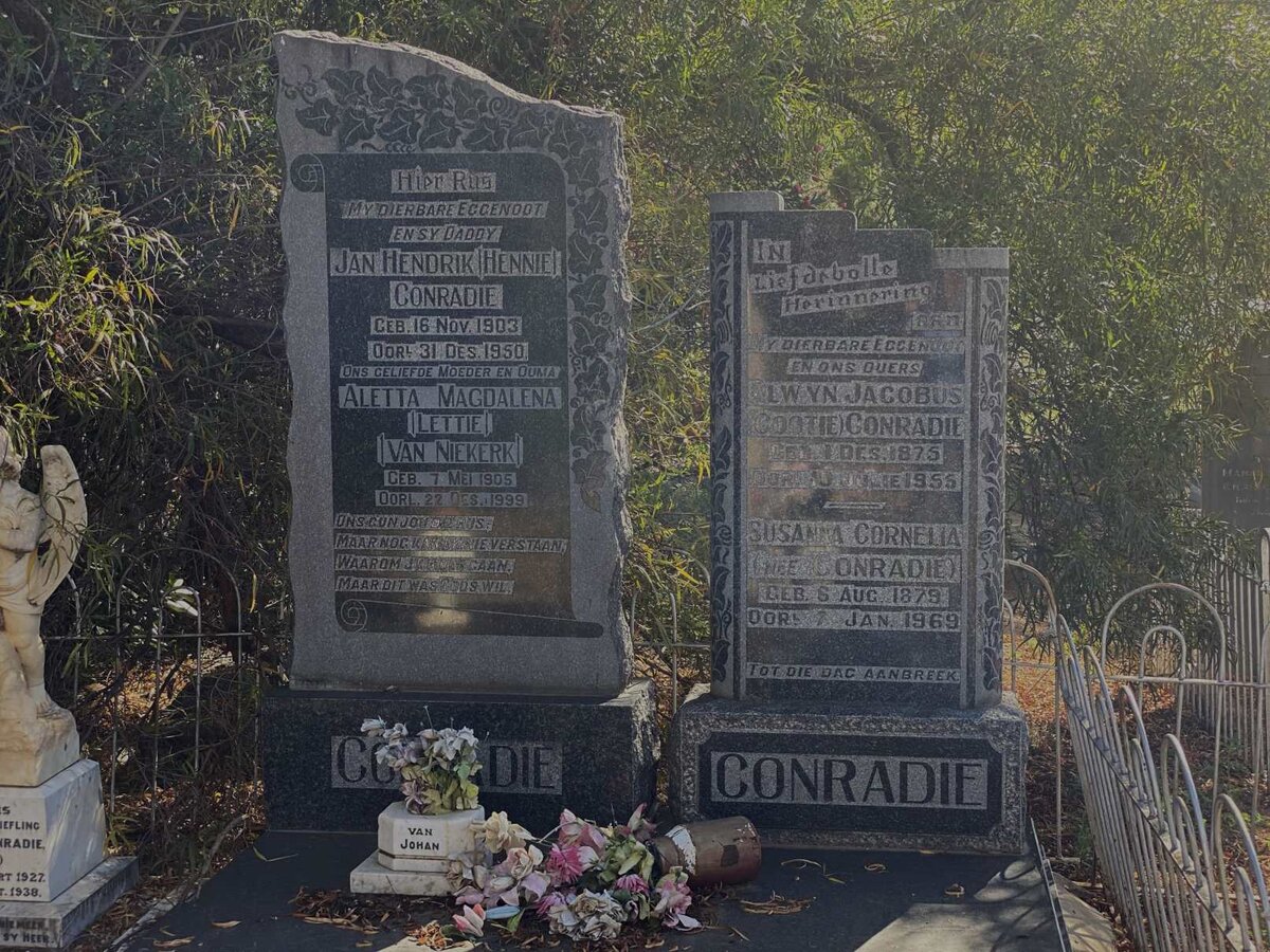 CONRADIE Jan Hendrik 1903-1950 &amp; Aletta Magdalena VAN NIEKERK 1905-1999