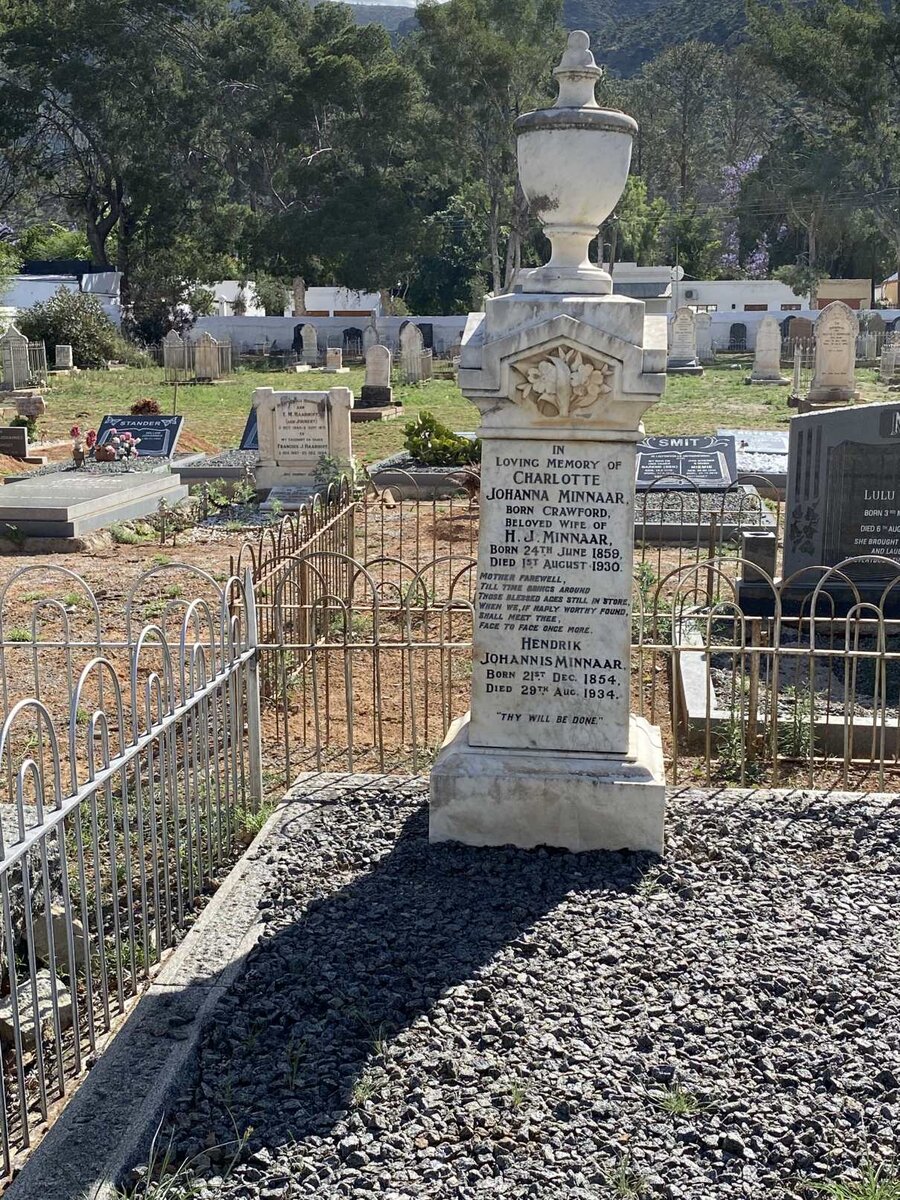 MINNAAR Hendrik Johannis 1854-1934 &amp; Charlotte Johanna CRAWFORD 1859-1930