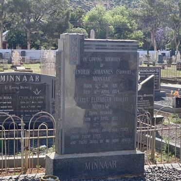 MINNAAR Hendrik Johannes 1891-1954 &amp; Maria Elizabeth BOSMAN 1892-1966