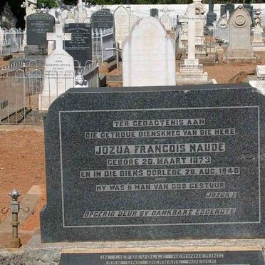 NAUDE Jozua Francois 1873-1948