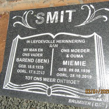 SMIT Barend 1935-2013 &amp; Miemie 1936-2019