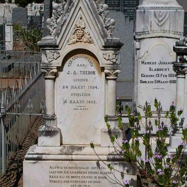 THERON J.A. 1834-1905. SLABBERT Markus Johannes 1862-1886