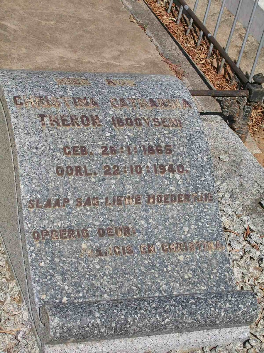 THERON Christina Catharina nee. BOOYSEN 1865-1940