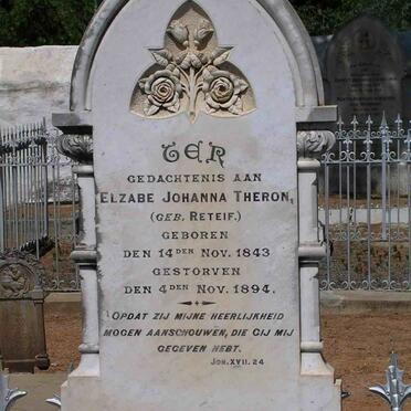 THERON Elzabe Johanna nee RETIEF 1843-1894