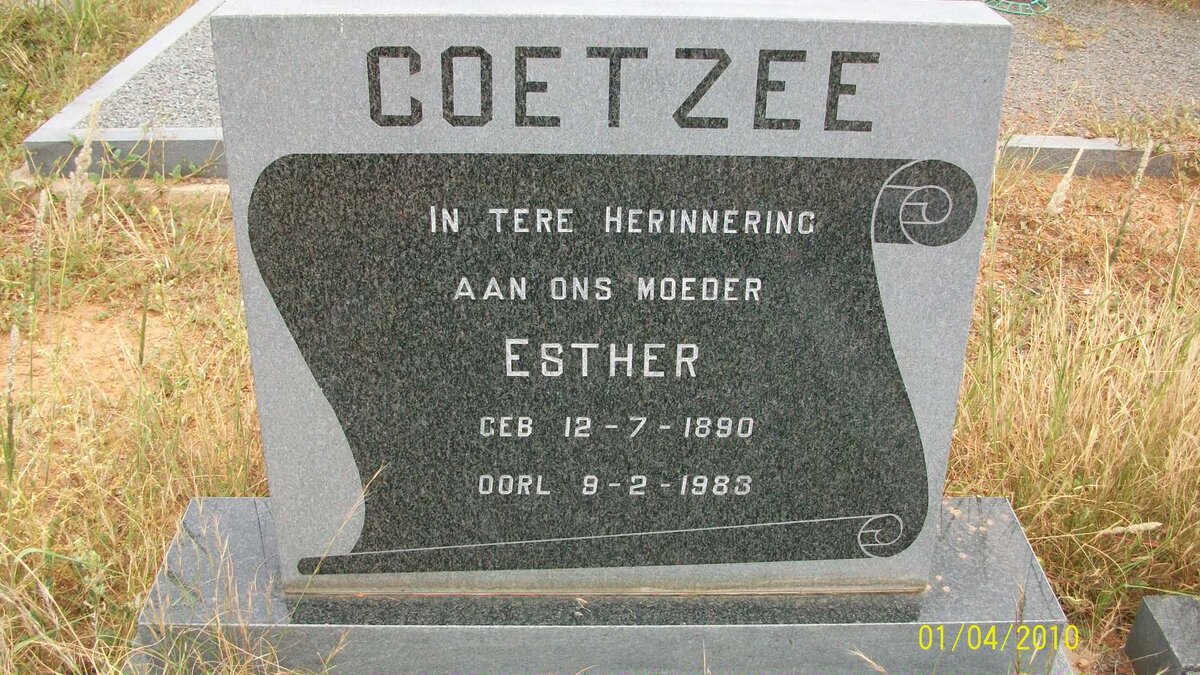 COETZEE Esther 1890-1983