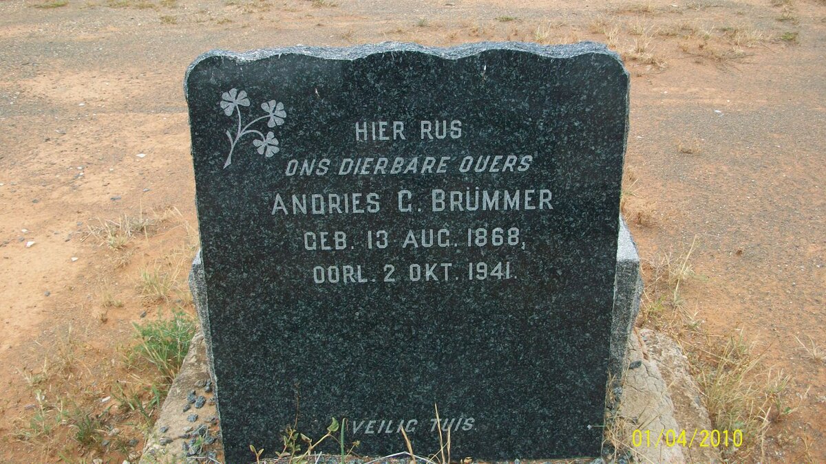 BRÜMMER Andries G. 1868-1941