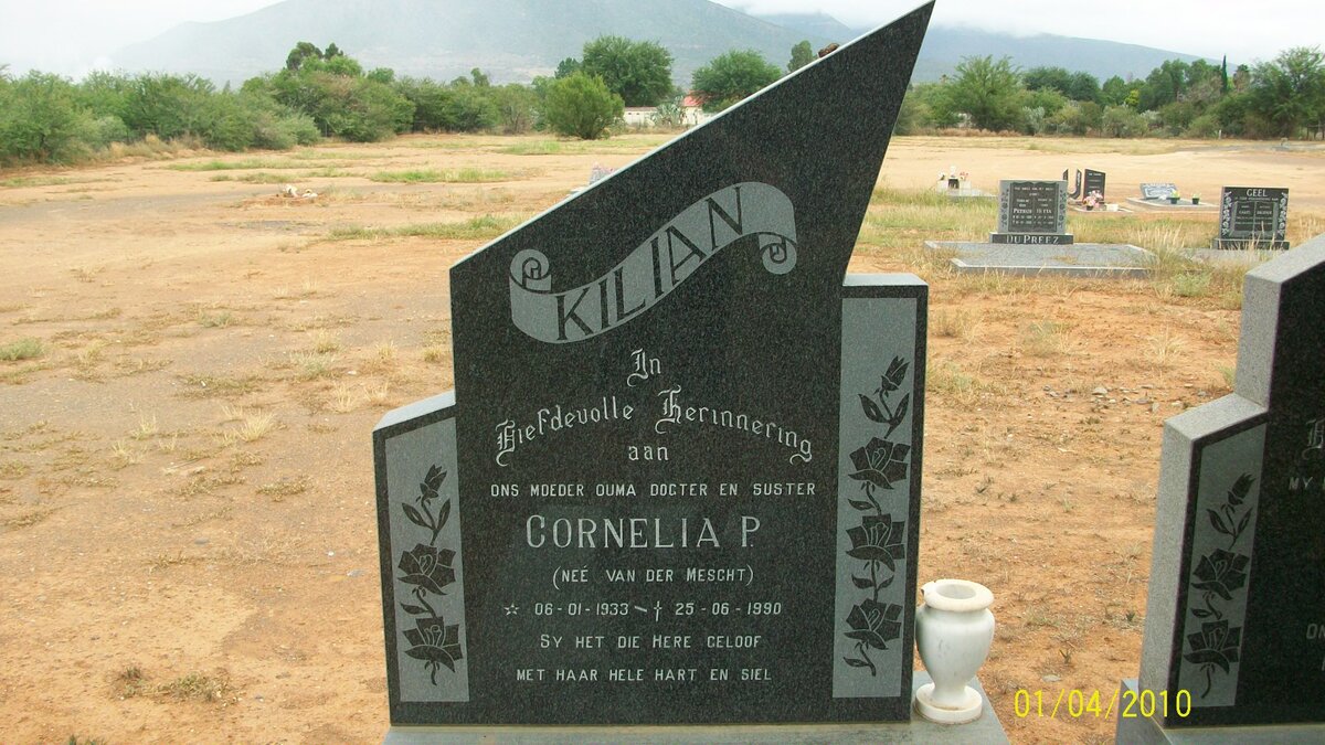KILIAN Cornelia P. nee VAN DER MESCHT 1933-1990