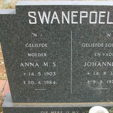 SWANEPOEL Johannes J. 1898-1976 &amp; Anna M.S. 1903-1984