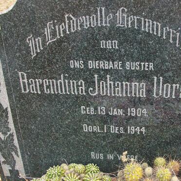 VORSTER Barendina Johanna 1904-1944