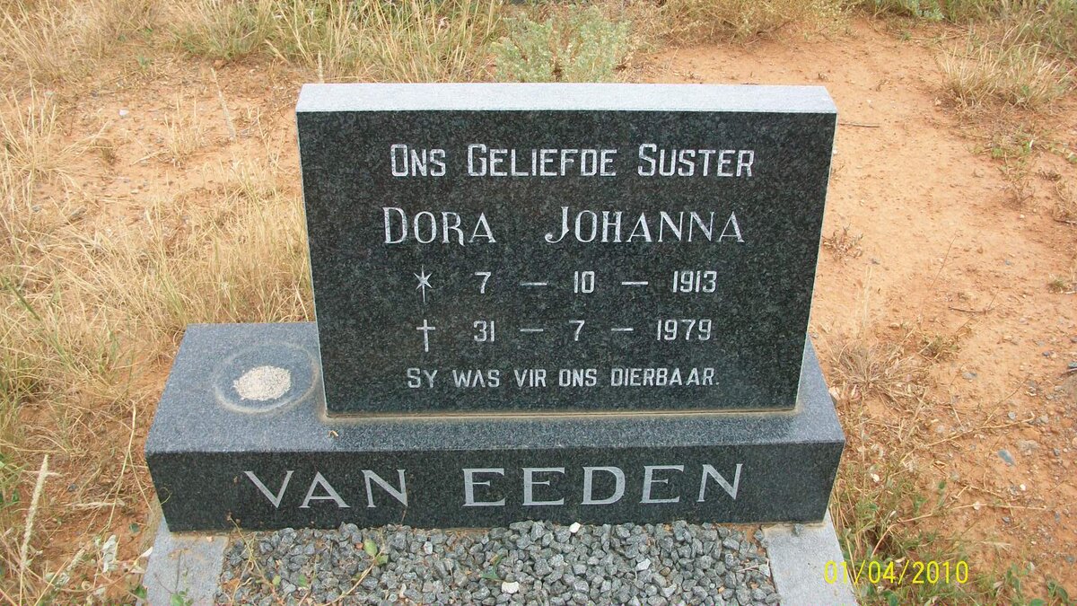 EEDEN Dora Johanna, van 1913-1979