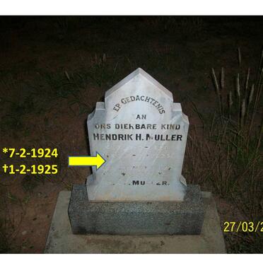 MULLER Hendrik H. 1924-1925