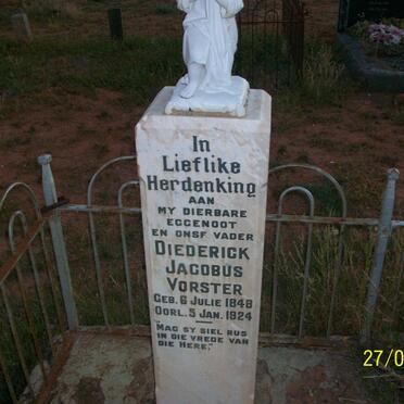 VORSTER Diederick Jacobus 1848-1924