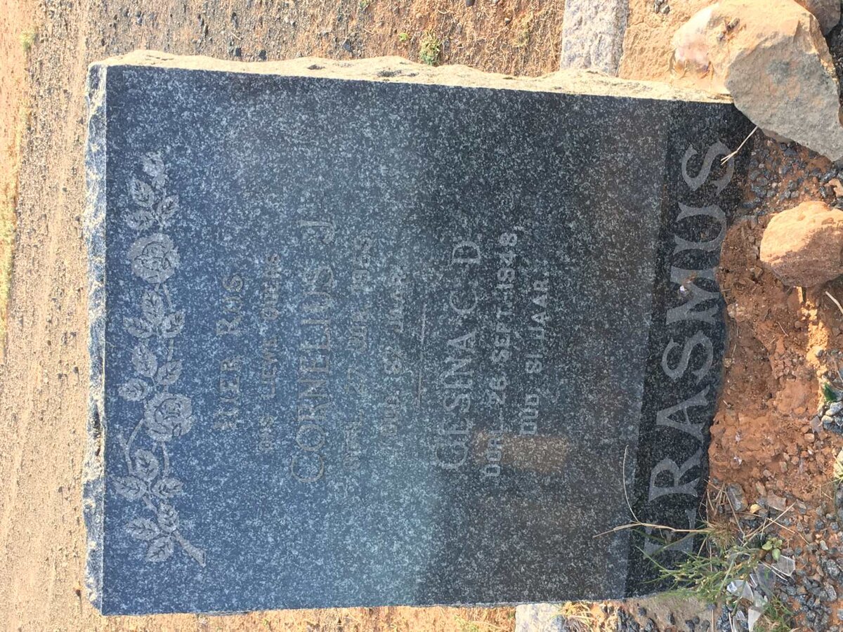 ERASMUS Cornelius J. -1953 &amp; Gesina C.D. -1948