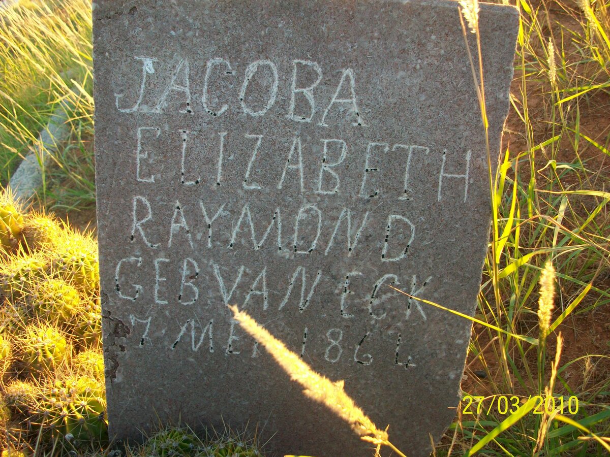 RAYMOND Jacoba Elizabeth nee VAN ECK 1864-