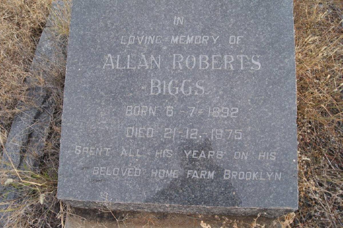 BIGGS Allan Roberts 1892-1975