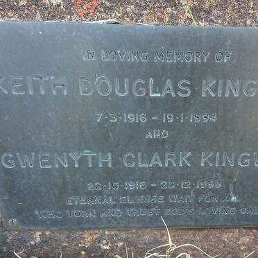 KINGWILL Keith Douglas 1916-1994 &amp; Gwenyth Clark 1916-1993
