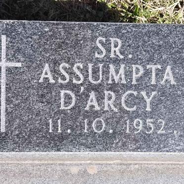 D’ARCY Assumpta -1952