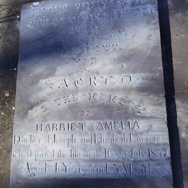 LAWRENCE Harriet Amelia -1857