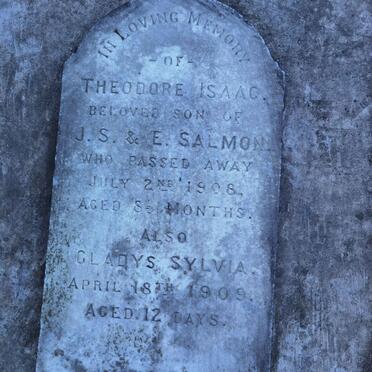 SALMON Theodore Isaac 1908-1908 :: SALMON Gladys Sylvia 1909-1909
