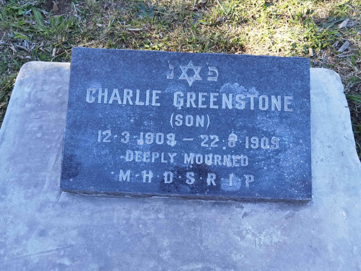 GREENSTONE Charlie 1909-1909