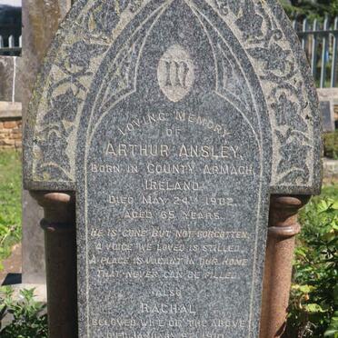 ANSLEY Arthur -1902 &amp; Rachal -1910