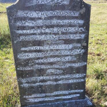 ADAMS John A. -1867 :: JONES William -1868 :: COVINGTON Bugler George -1868