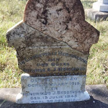 BESSINGER Hendrikus J. 1845-1915 &amp; Johanna A. J. SAAYMAN 1840-1915