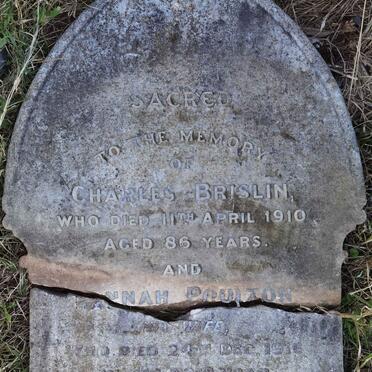 BRISLIN Charles -1910 &amp; Hannah POULTON -1916