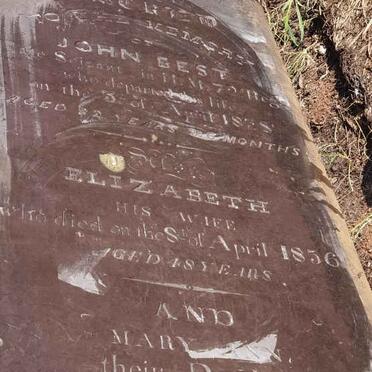 BEST John -1838 & Elizabeth -1856 :: BEST Mary Ann -1837