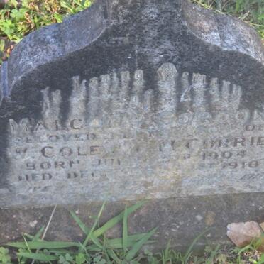 CURRIE Malcolm Gordon 1904-1910