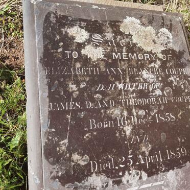 COUPER Elizabeth Ann Blanche 1858-1859