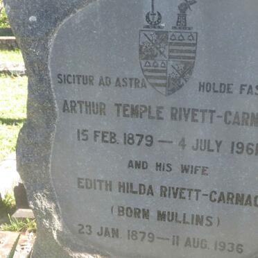 CARNAC Arthur Temple, Rivett 1879-1961 &amp; Edith Hilda MULLINS 1879-1936 _2