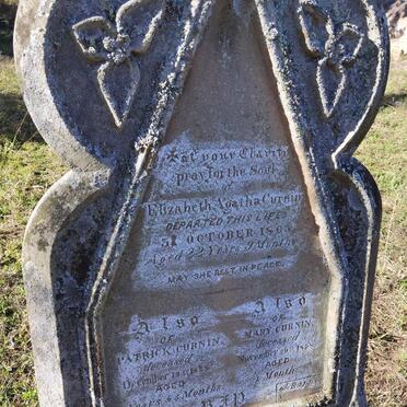 CURNIN Elizabeth Agatha -1863 :: CURNIN Patrick 1858 :: CURNIN Mary -1858