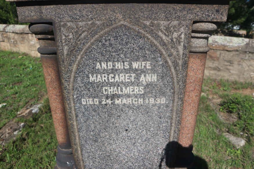 CHALMERS John Aitken 1837-1888 & Margaret Ann -1930 _2