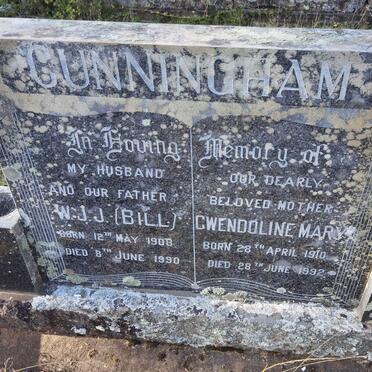 CUNNINGHAM W.J.J. 1908-1990 &amp; Gwendoline Mary 1910-1992