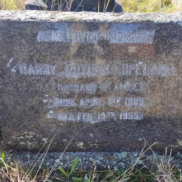 COPELAND Harry Royden 1889-1955