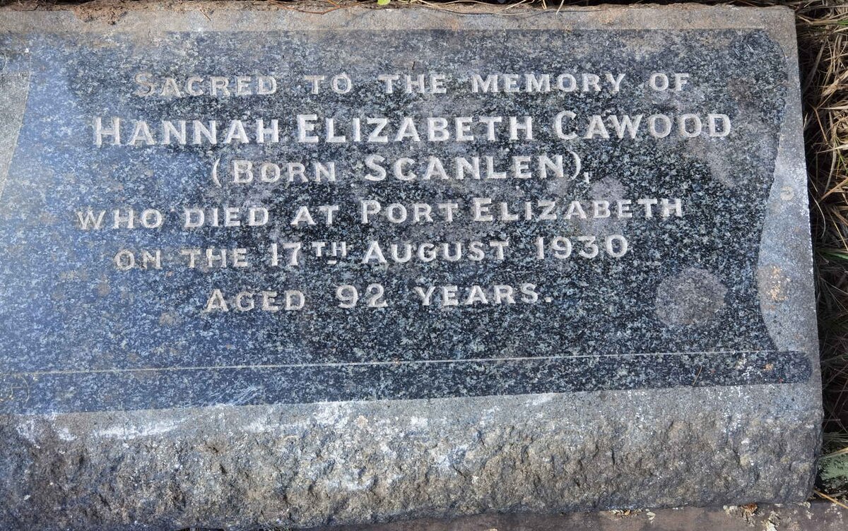 CAWOOD Hannah Elizabeth nee SCANLEN -1930