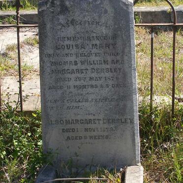 DERSLEY Louisa Mary -1874 :: DERSLEY Margaret -1879