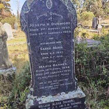 DUGMORE Joseph H. 1850-1928 &amp; Sarah Maria 1857-1944 :: BARNES Maria 1846-1931 :: DUGMORE William Alban 1881-1969