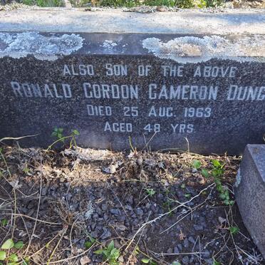 DUNCAN Ronald Gordon Cameron -1963
