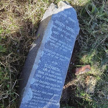 EDKINS Joseph -1889 &amp; Elizabeth 1823-1890