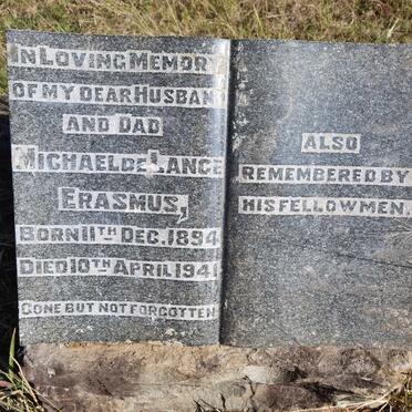 ERASMUS Michael De Lange 1894-1941